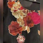 Delicates Vintage 90s Dark Floral Metallic Shimmer Shine Sleeveless Blouse Photo 2