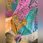 Farm Rio  Women's Rainbow Mix Printed Mock Neck Crop Top || small Photo 9