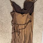 Motel  Paiva Slip Dress in Satin Rich Brown Photo 3