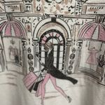 Chic Graphic Sweater with Pink and Black Accents White Size XL Photo 1