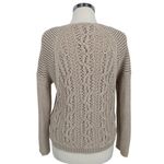 Reiss Open Knit Scoop Neck Beige Cableknit Sweater Size Large Photo 7