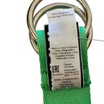 Ganni Island Green Webbing Double Ring Belt - One Size Fits Many Photo 4