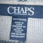 CHAPS  2X Navy Buffalo Plaid Side Zip Vest Plus Photo 3