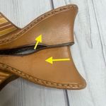 Born Drilles Wedge Sandals Womens 8 US / 39 EU Slip On Strap Slides Earth tones Photo 7