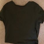 Wild Fable Army Green Crop Top Photo 0