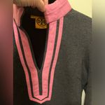 Tory Burch Tory Burch Gray & Pink Mock Neck Long Sleeve Tunic Sweater Top Sz XS Photo 2