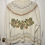 Eddie Bauer Floral Crew Neck Sweater Photo 0