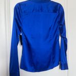 Juicy Couture Lapis Blue Silk Button Up Photo 2