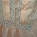Miss Elaine Vintage Bright Peach Nightgown Dress Mini Lounge Size Small Coquette Pink Photo 9