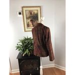 Harvé Benard  Blazer Women Medium Long Sleeve Padded Shoulder Collar Open Button Photo 3