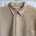 IZOD  gingham pale yellow‎ mens shirt size XL Photo 1
