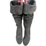 Steve Madden Denvur Gray Suede Leather Slouch Boots Cone Heel Women’s Size 6 Photo 4