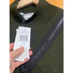 Monse Olive Green Merino Wool Asymmetric Zip Ribbed Knit Sweater NWT Size M Size M Photo 4