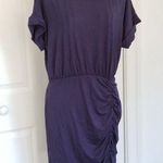 West Kei  Women's Dress Short Sleeve Navy Blue Body-con Ruched Jersey Knit Size M Photo 0