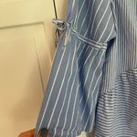 Style & Co SALE  blue striped button front top size small Photo 1