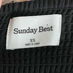 Aritzia Sunday Best Delilah Mini Dress Black Viscose Peasant Top Women’s XS Photo 5