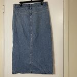 Free People We The Free Madison Midi denim Skirt front slit mid waist US 30 Photo 4