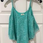 Urban Outfitters  Pins & Needles Lace Green Crop Top Photo 0
