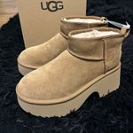 UGG  mustard seed wool platform heeled ankle boots booties shoes women’s 9 new Photo 0