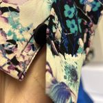 LC Lauren Conrad Black Pink and Blue Floral Open Front Tuxedo Blazer- Size 4 Photo 5