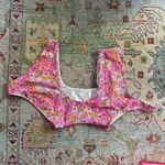 frankie's bikinis  Seraphina One Piece Size XL Pink Yellow Daisy Floral Cut Out Photo 6