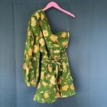 Hemant and Nandita Dija Green One Shoulder Short Dress Photo 5