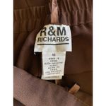 R & M Richards  Brown Pull‎ On Elastic Waist Wide Leg Slits Dress Pants Womens 16 Photo 6