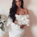 House Of CB Santana Ivory Draped Corset Dress Photo 0