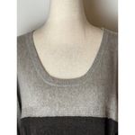 Neiman Marcus Cashmere Collection Brown Colorblock Knit Tunic Sweater Dress S Photo 6