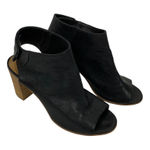 Steven By Steve Madden Steven Madden Black Leather Booties 39‎ Ankle Open Toe Heels Photo 0