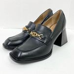 Sam Edelman  New York Quincy Black Leather Horse Bit Square Heeled Loafers Photo 0