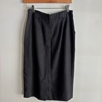 Vintage 80’s 90’s black linen blend pencil skirt classic chic career Photo 7