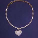 2pcs Gold Plus Silver Anklets for Men and Women, Simple Fashion Alloy Crystal Photo 4