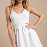 Tobi White Lace Open Back Dress Photo 0