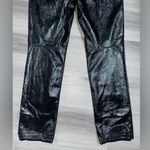 Gap Vintage Slim High Rise Glossy Black Vegan Leather Women’s Lined Pants 31 Photo 6
