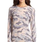 Equipment Femme Sloan Lace Camo Print Sweater Medium Wool & Cashmere Lightweight Photo 1