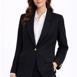 Pendleton Vintage 1980s  Black Virgin Wool Blazer USA Made medium Photo 0