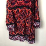 MINKPINK  Red Multicolor Sun Dancer Cold Shoulder Long Sleeve Mini Dress XS Photo 7