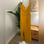 ASTR ‎ the Label Zion mustard yellow strapless wrap jumpsuit women S Photo 3