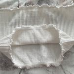 Bozzolo Y2K Stretch White Ribbed Cropped Tube Top, size S/M Photo 7