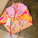 La Blanca Sunshine 79 Retro Swirl High-Neck Midkini Top Photo 5