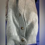 Zenana Melange Button Sweater Cardigan | Blue Grey Size Large Photo 6