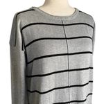 Forever 21  Gray and Black Stripe Comfy Oversized Tunic Sweater Size Medium Photo 2