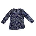 Michael Kors Purple 3/4‎ Sleeve Italian Paisley Blouse MEDIUM Normcore Academia Photo 8