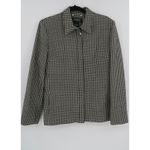 Ralph Lauren Lauren  Houndstooth Wool Blend Blazer Jacket Women's Classic Photo 10