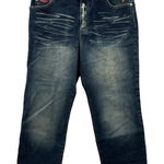 Baby Phat Y2K Dark Acid Wash High Rise Straight Leg Cropped Jeans Size 14 Photo 0