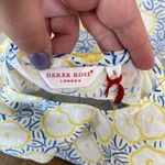 Derek Rose London Womens Pajama Set Small NWT Cotton Tank Floral Blue Yellow Photo 3