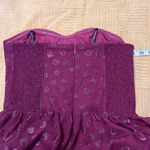 Guess LA size 8 strapless sheer lined purple dress with full skirt EUC Purple Photo 5