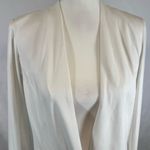BCBGeneration white open front collarless modern blazer jacket size medium Photo 2