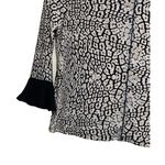 Anne Klein  long sleeved black and white animal print wome's blouse XL‎ Photo 2